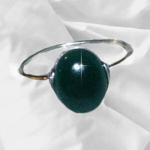 Green Agate Sterling Silver Ring